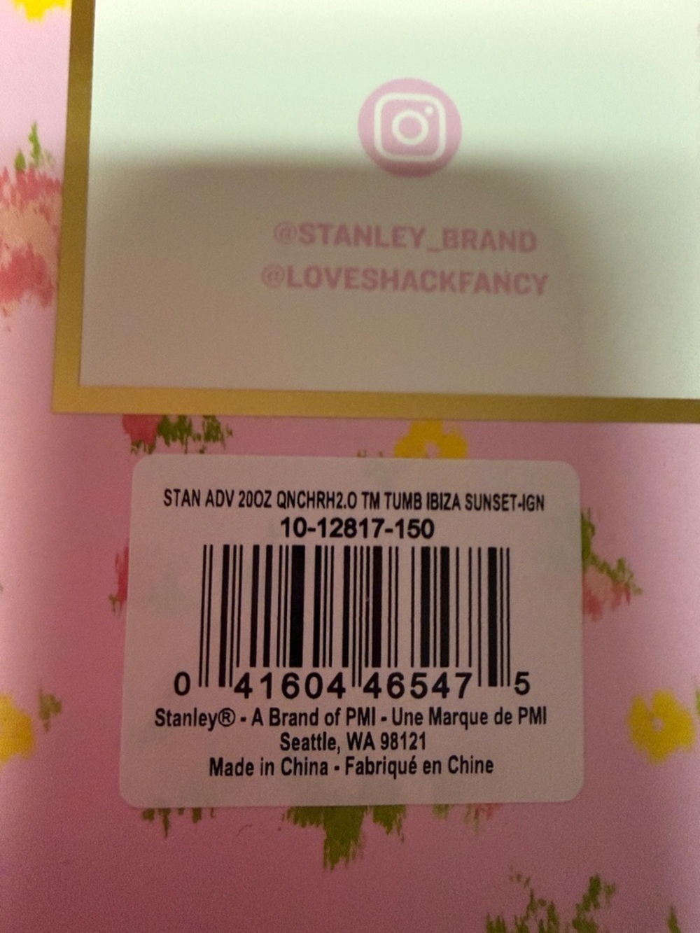 Stanley x LoveShackFancy Quencher H2.0 Tumbler New - Picture 4 of 5